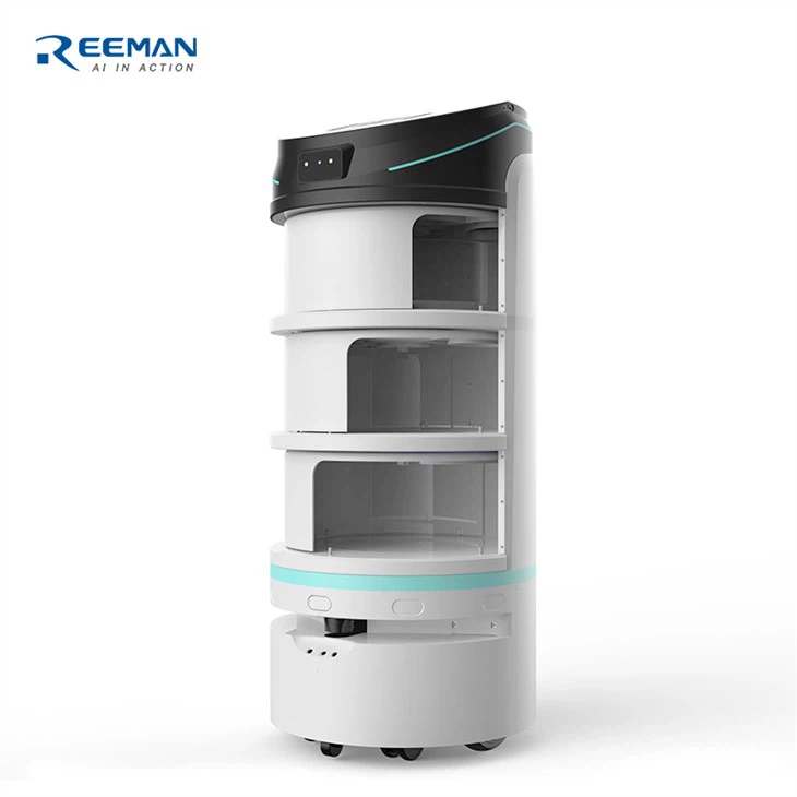 REEMAN Small Delivery Service Robot Fast Food Delivery Robot Waiter for Restaurant/Hotel