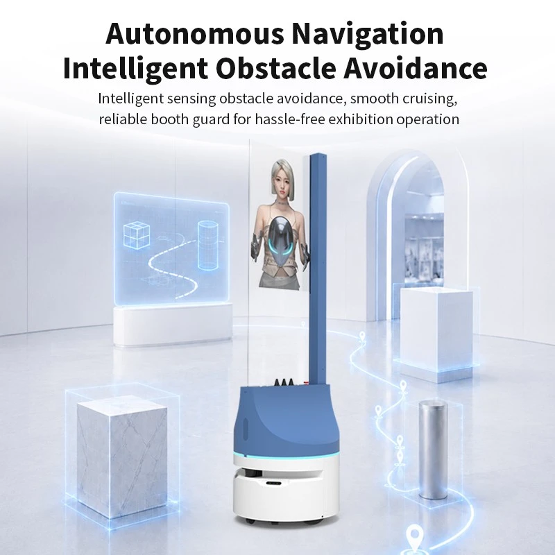 30-Inch OLED Transparent Display Mobile Advertising Robot best