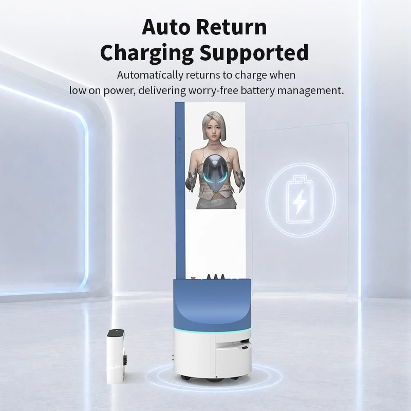 30-Inch OLED Transparent Display Mobile Advertising Robot price