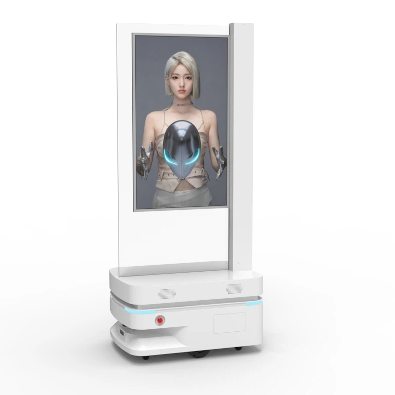 Mobile Dual-Screen Advertising Robot