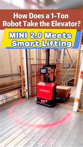 Reeman MINI Autonomous Stackermen Connects With Elevator For Seamless Multi-F...