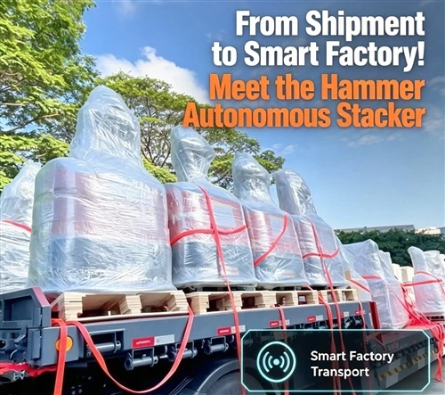 Reeman Hammer Autonomous Forklift Automates Material Handling in A Beverage F...